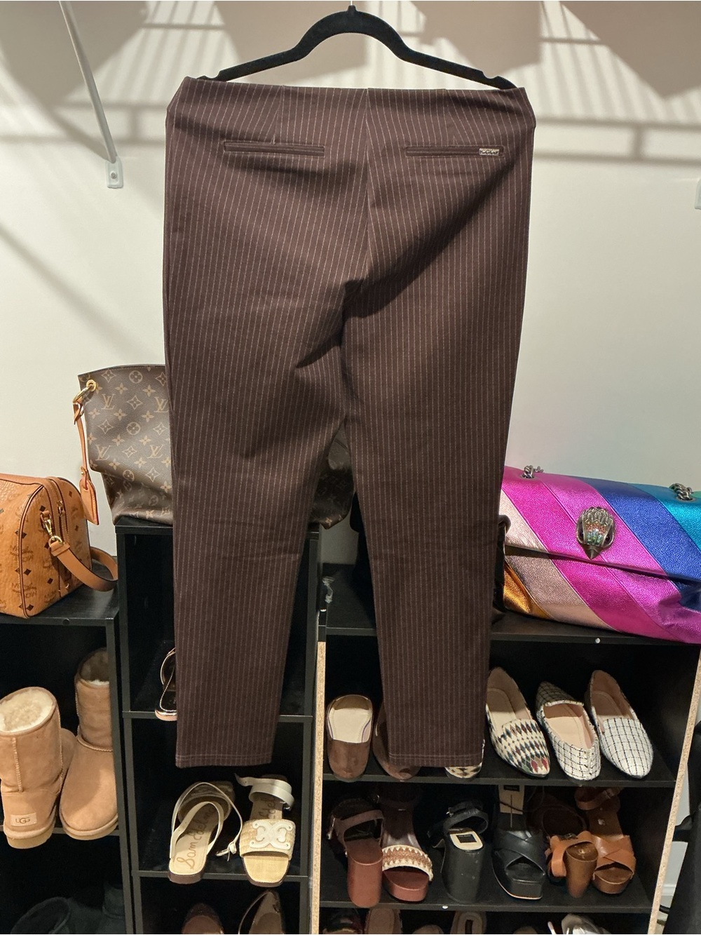 Calvin Klein Brown Pinstripe Men’s Chinos
